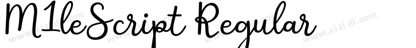 M1leScript Regular字体转换 M1leScript Regular字体转换